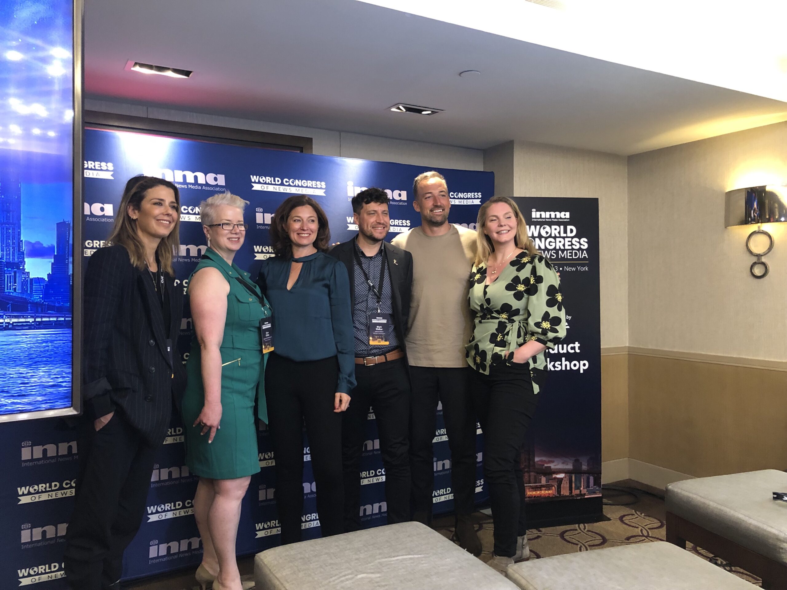 photo of event speakers standing together