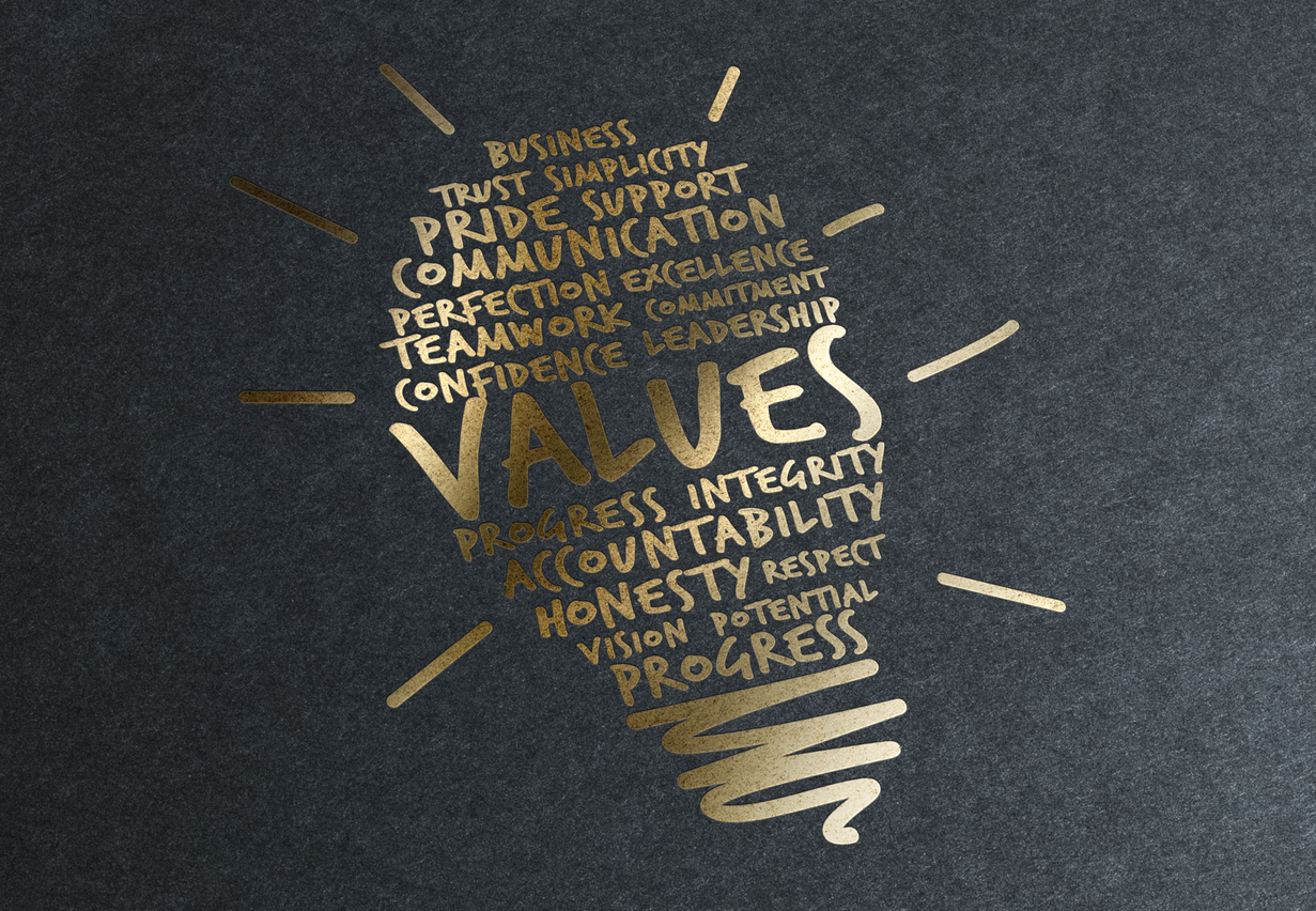 Business Values light bulb image